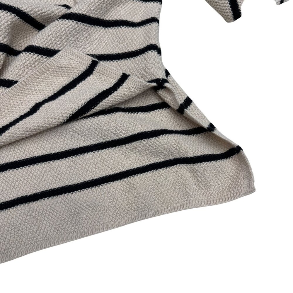 Lillusory Women's Striped LS Sweater Top Side Slits, Size M - Picture 4 of 8